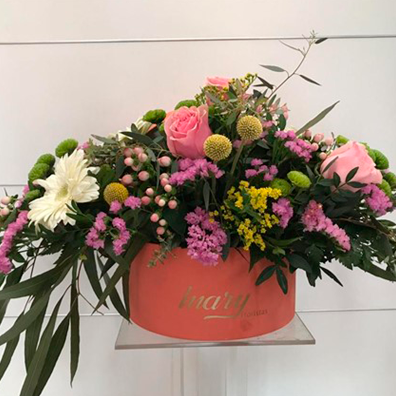 Bombonera con flores de...